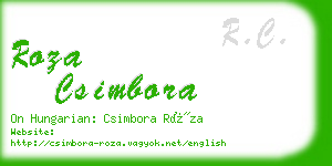 roza csimbora business card